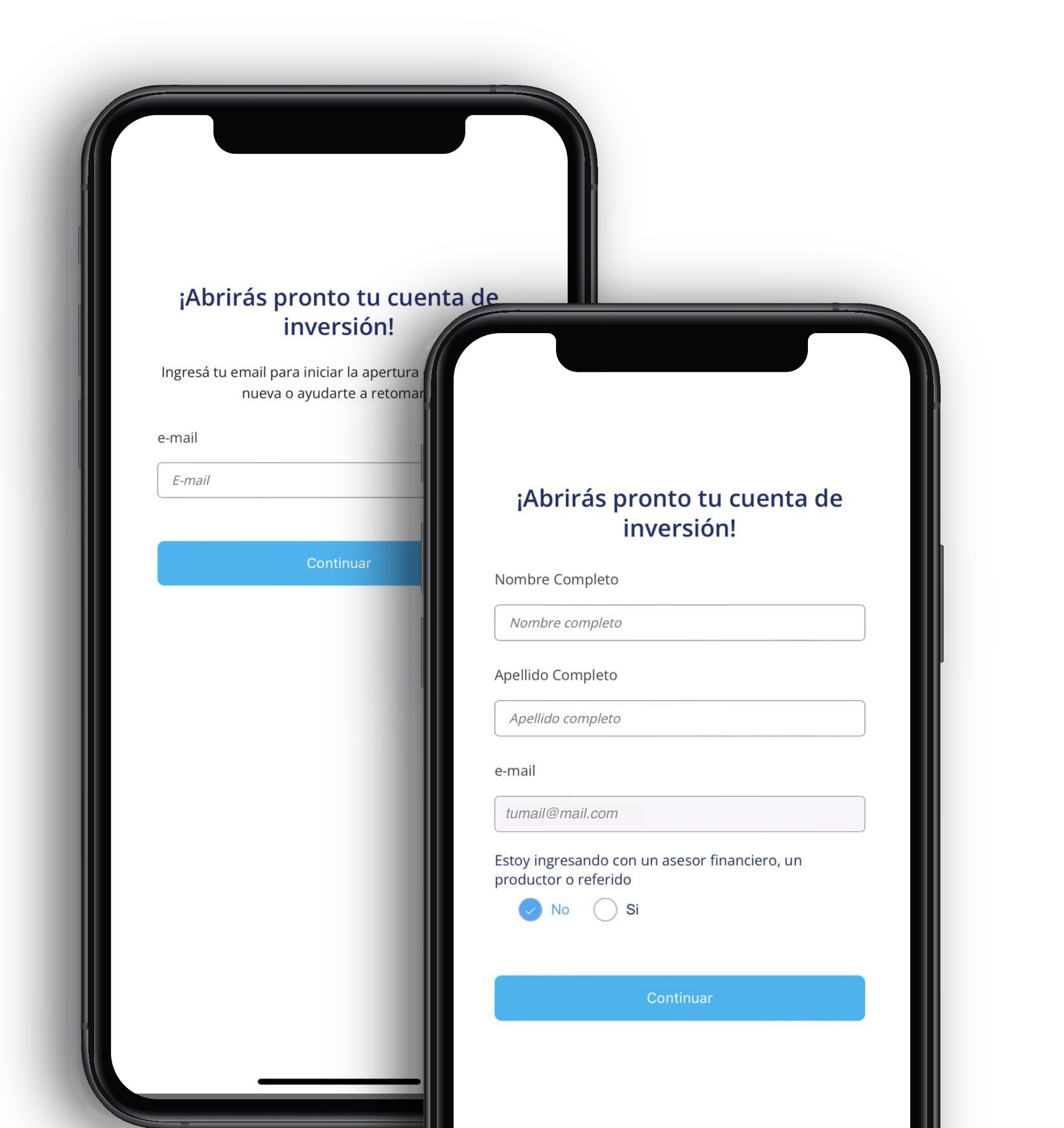 Completar datos con asesor Balanz