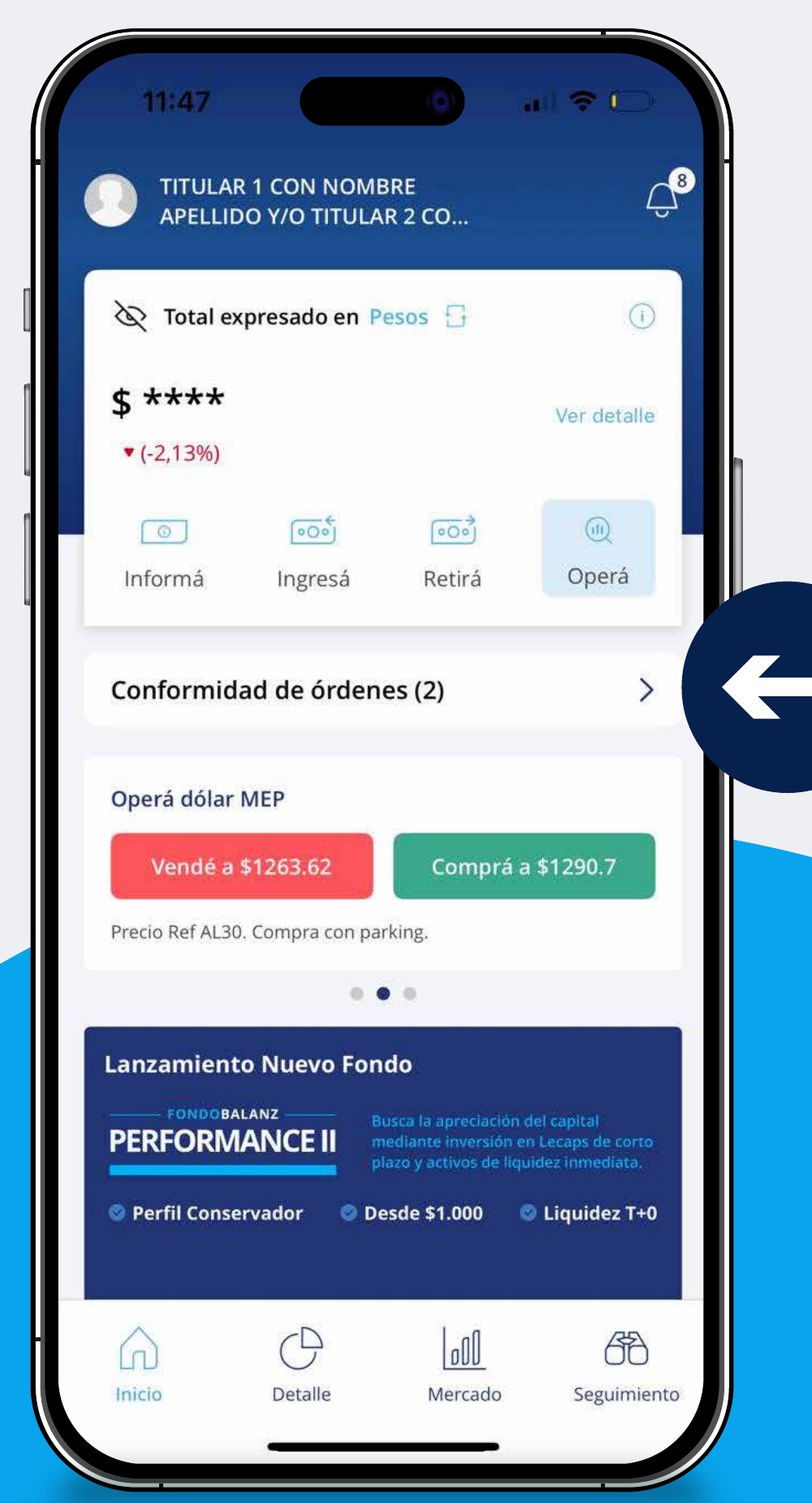 Conformidad de órdenes en el Inicio